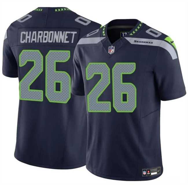 Men & Women & Youth Seattle Seahawks #26 Zach Charbonnet Navy 2024 F.U.S.E Vapor Limited Stitched Jersey->seattle seahawks->NFL Jersey